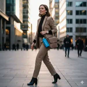femme active en ville avec sa gourde Sili gourde